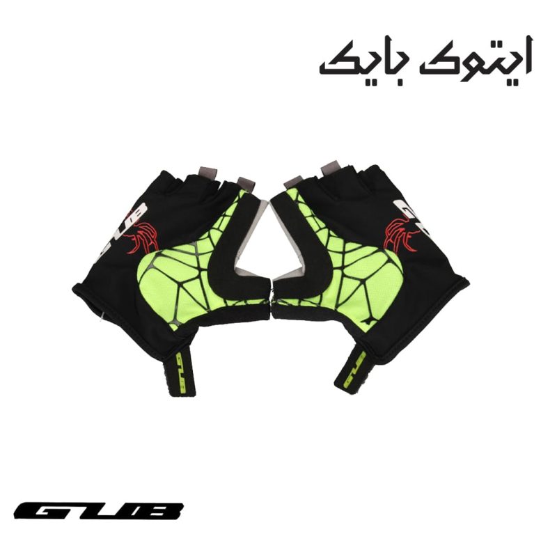 دستکش نیمه دوچرخه سواری GUB رنگ سبز